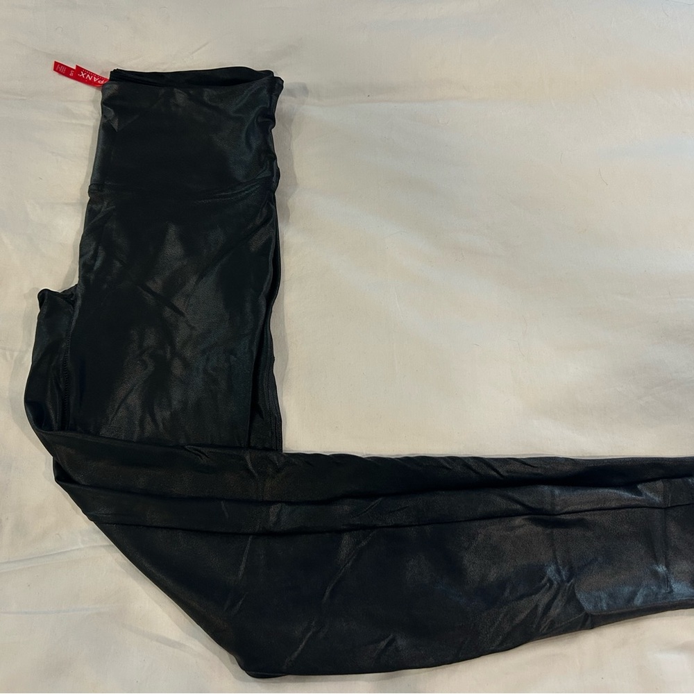 SPANX Shiny Black Leggings